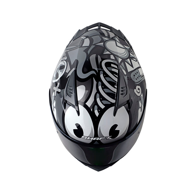 CASCO SHAFT SH-590SR RANDOME GRIS PLATA VISOR PLATA