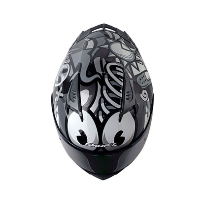 CASCO SHAFT SH-590SR RANDOME GRIS PLATA VISOR PLATA