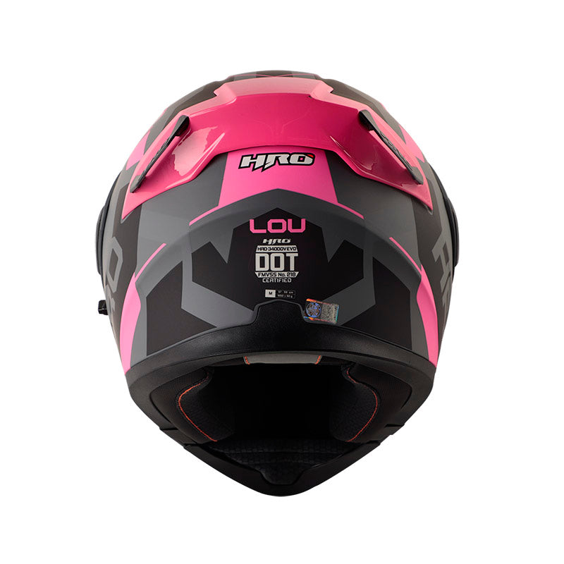CASCO HRO HRO-3400DV LOU MATE GRIS FUCSIA VISOIR IRIDIUM
