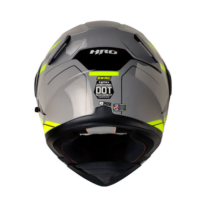 CASCO HRO HRO-3400DV EVO SWAG GRIS AMARILLO NEON VISOR HUMO