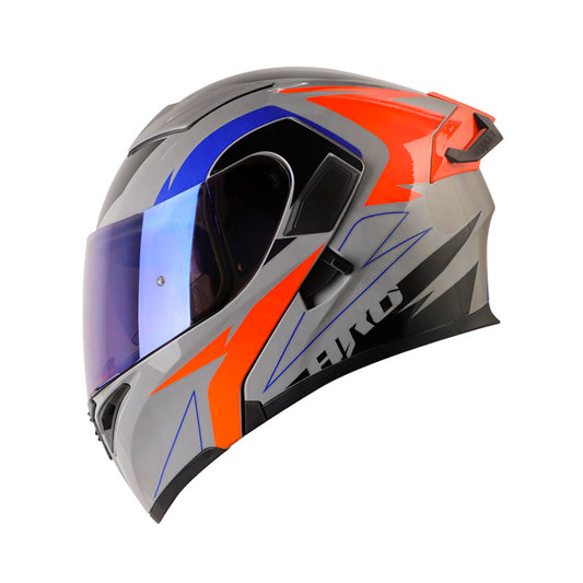 CASCO HRO HRO-3400DV BREAKS GRIS NARANJA NEON VISOR IRIDIUM