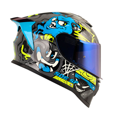 CASCO HRO HRO-506SP MISTERY GRIS OSCURO AMARILLO NEON