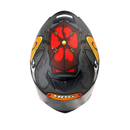 CASCO HRO HRO-511 CHULO MATE GRIS NARANJA NEON