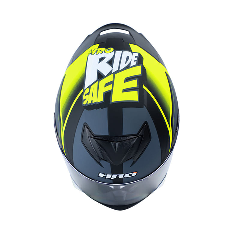 CASCO HRO HRO-511 FUCKUS MATE NEGRO AMARILLO NEON