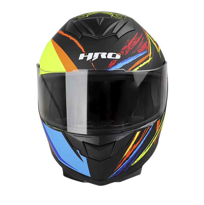CASCO HRO HRO-511 TRACK MATE NEGRO NARANJA NEON