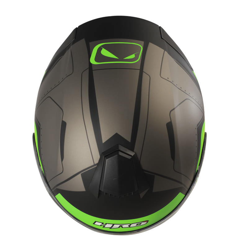 CASCO HRO HRO-516 JEYKO MATE NEGRO VERDE NEON