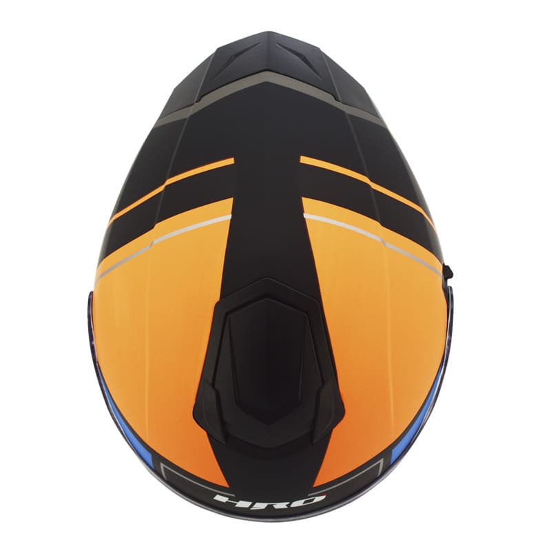 CASCO HRO HRO-518DV BURST MATE NEGRO NARANJA NEON