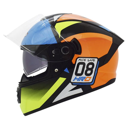 CASCO HRO HRO-518DV ROSTOV NEGRO NARANJA NEON