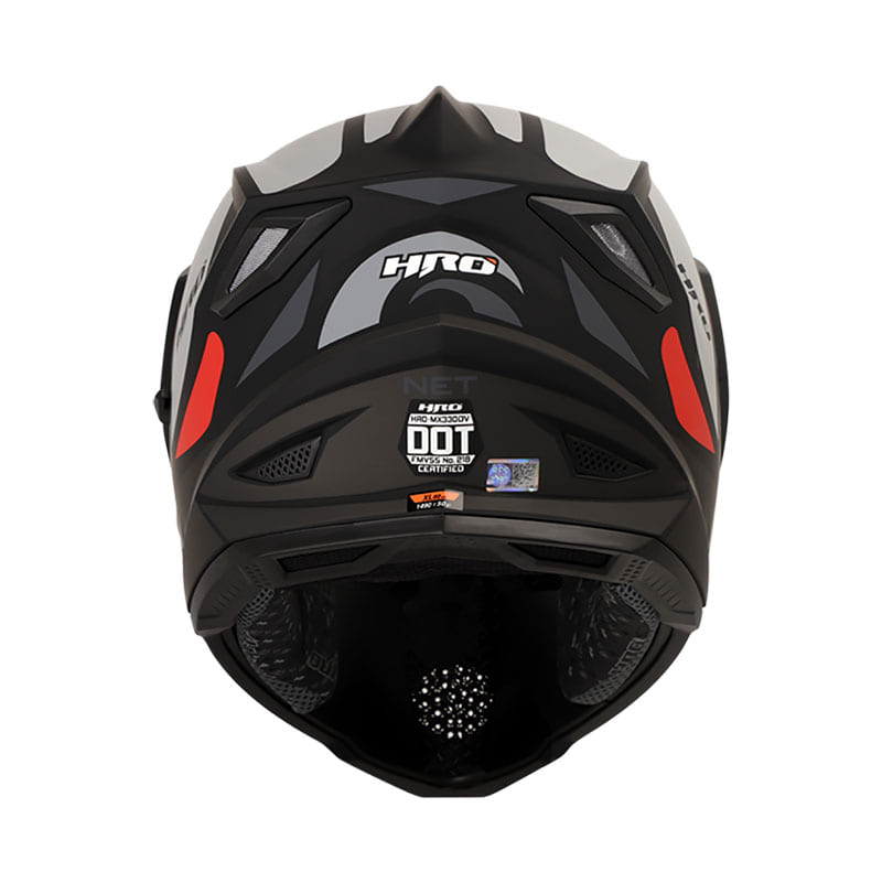 CASCO HRO HRO-MX330DV NET MATE NEGRO ROJO