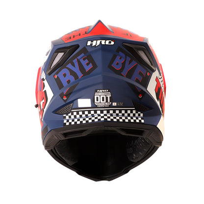 CASCO HRO HRO-MX330DV BYE BYE MATE AZUL OSCURO ROJO IRIDIUM