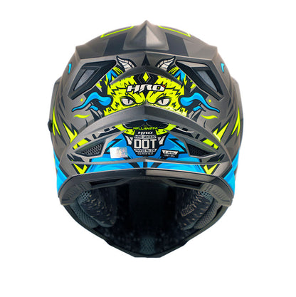 CASCO HRO HRO-MX330DV HELLRAIZER MATE NEGRO AMARILLO NEON