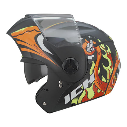 CASCO ICH ICH-3110S ATTACK MATE NEGRO NARANJA NEON