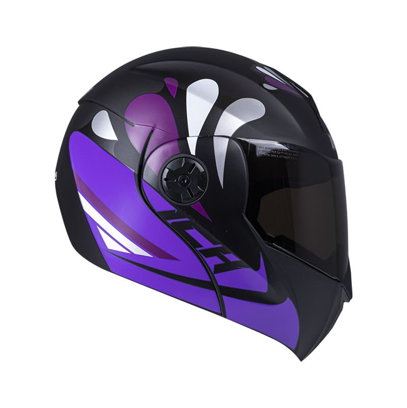 CASCO ICH ICH-3110DV LOTUS MATE NEGRO MORADO NEON VISOR HUMO
