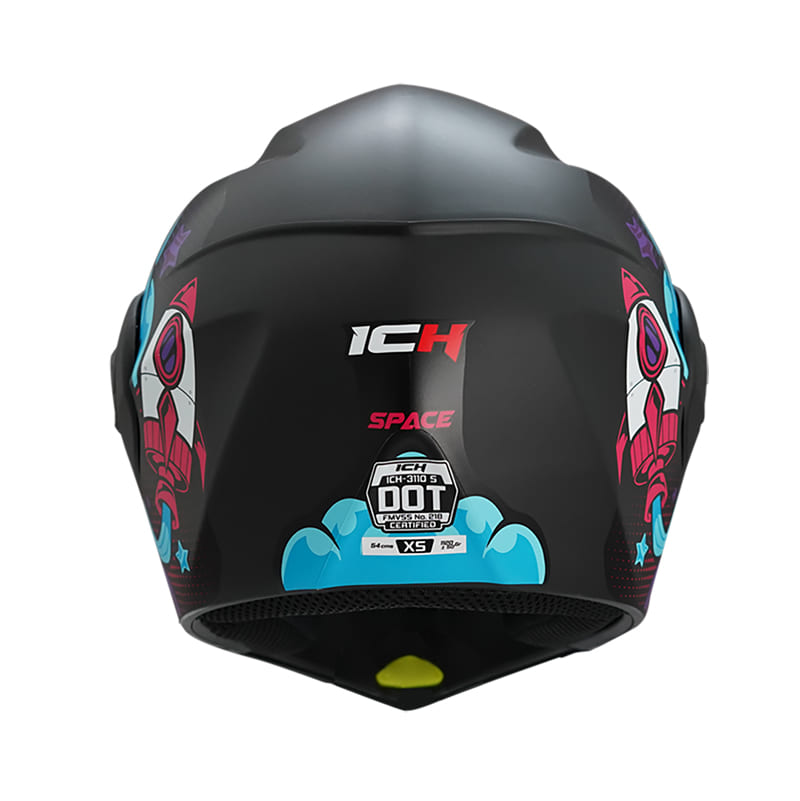 CASCO ICH ICH-3110S SPACE MATE NEGRO FUCSIA NEON