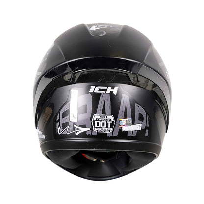 CASCO ICH ICH-501SP BRAAP MATE NEGRO GRIS VISOR HUMO