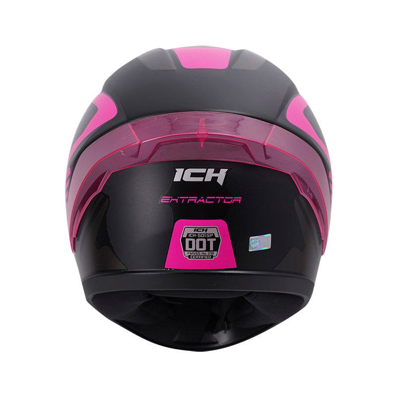 CASCO ICH-501SP EXTRACTOR MATE NEGRO FUCSIA VISOR HUMO