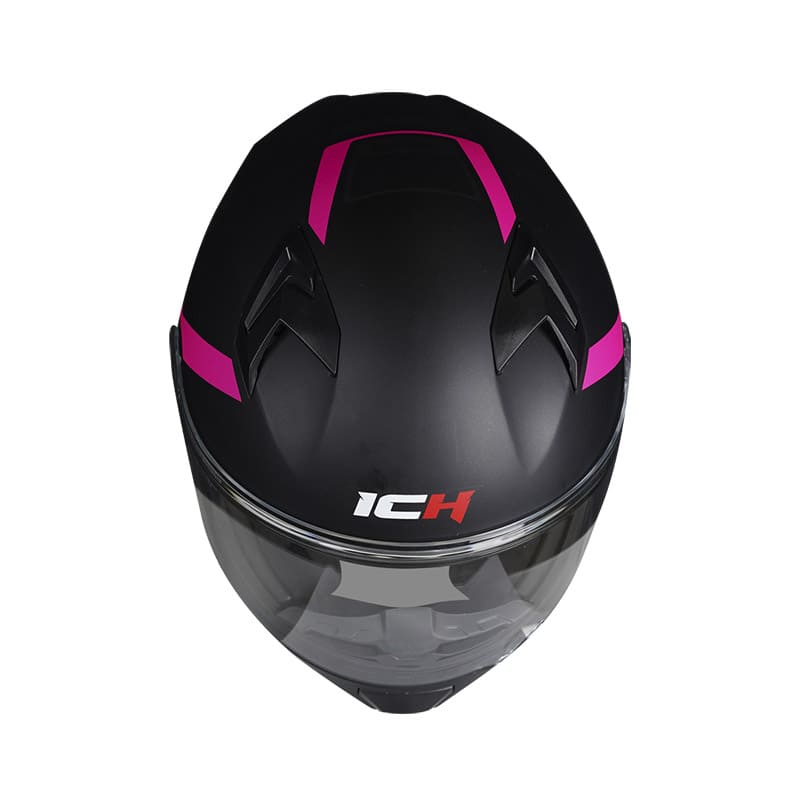 CASCO ICH ICH-503SP GEGGA MATE NEGRO FUCSIA NEON