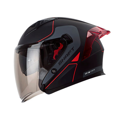 CASCO SHAFT SH-226SP FINE LINE NEGRO ROJO VISOR HUMO