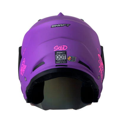CASCO SHAFT SH-227 TRIAL SOLID MATE MORADO TURQUESA