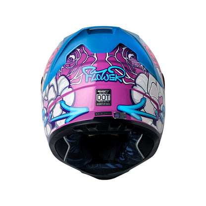 CASCO SHAFT SH-502 FLOWER MORADO AZUL CANDY IRIDIUM