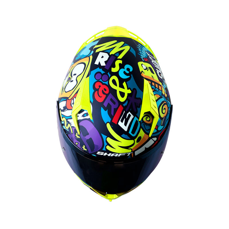 CASCO SHAFT SH-526SP RISE UP MATE AZUL AMARILLO NEON IRIDIUM