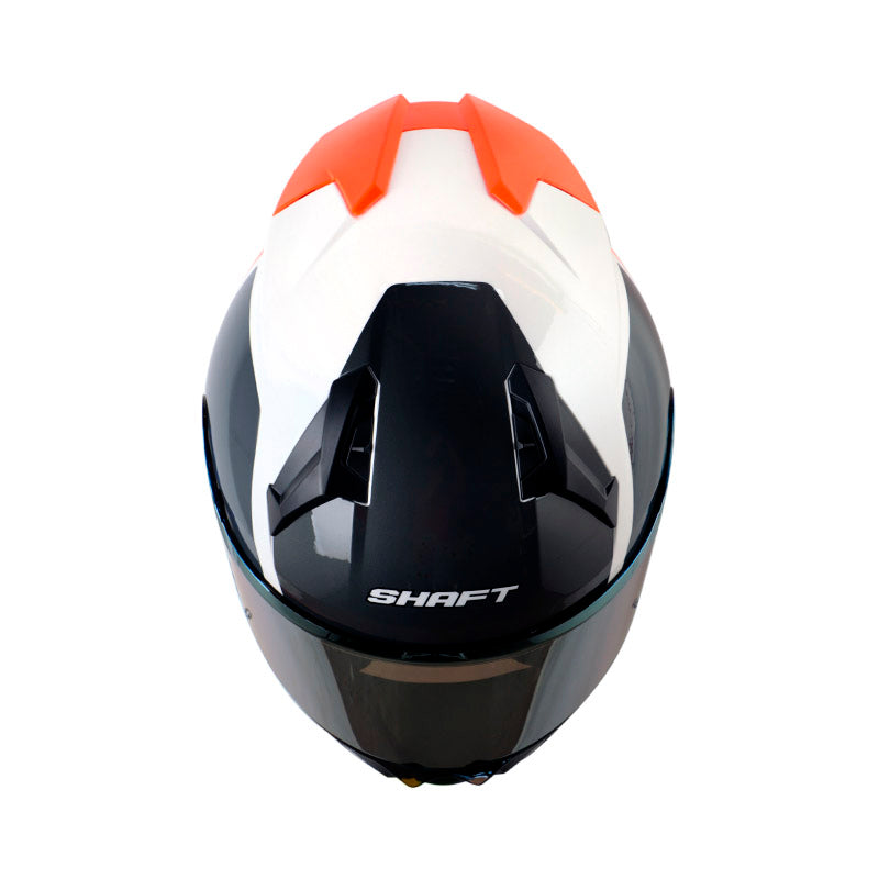 CASCO SHAFT SH-560 EVO BLOCK BLANCO NARANJA NEON