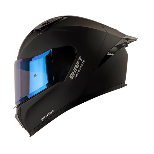 CASCO SHAFT SH-590SR SOLID MATE NEGRO PLATA IRIDIUM AZUL
