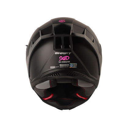 CASCO SHAFT SH-598GTR SOLID MATE NEGRO FUCSIA VISOR AZUL