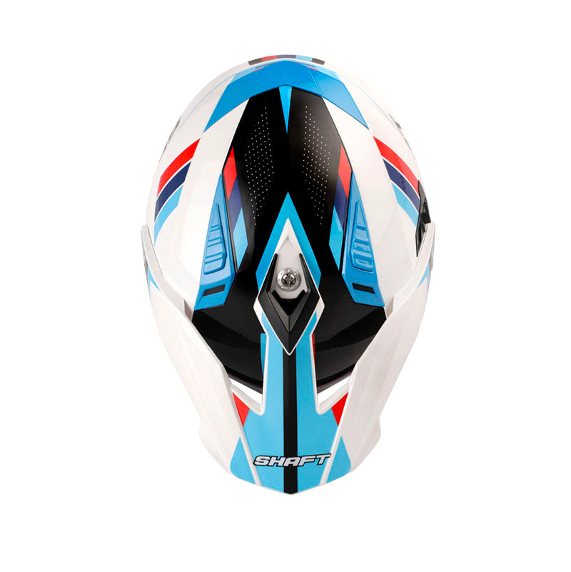 CASCO SHAFT SH-MX380DV DOTS BLANCO AZUL