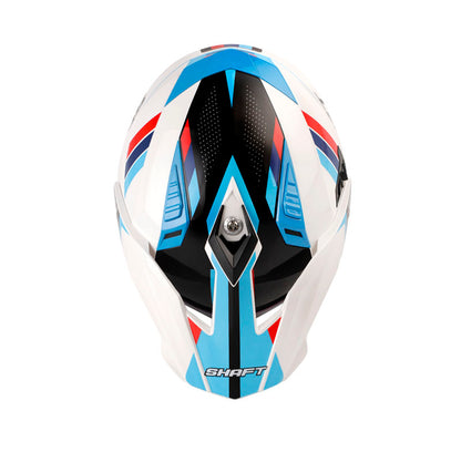 CASCO SHAFT SH-MX380DV DOTS BLANCO AZUL