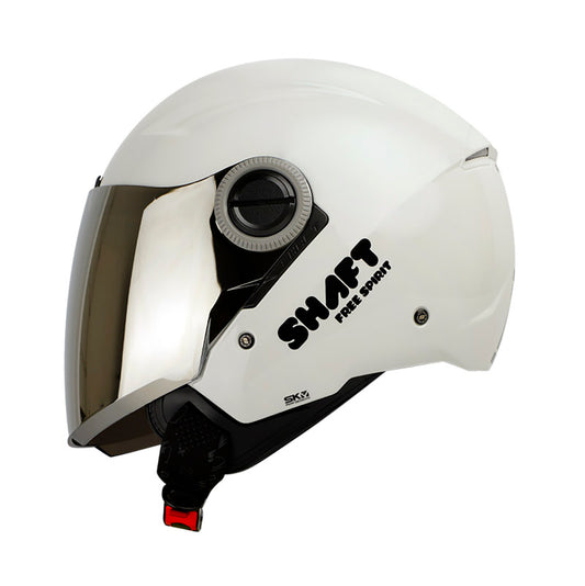 CASCO SHAFT SH-212 SOLID ARENA NEGRO VISOR PLATA
