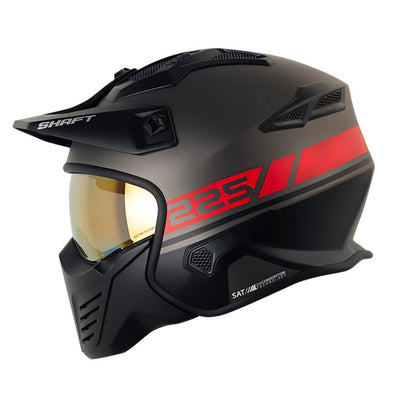 CASCO SHAFT SH-225 PILOT PRIME MATE GRIS OSCURO ROJO IRIDIUM
