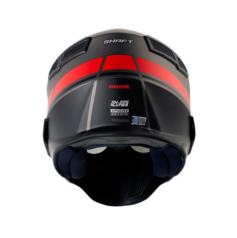 CASCO SHAFT SH-225 PILOT PRIME MATE GRIS OSCURO ROJO IRIDIUM