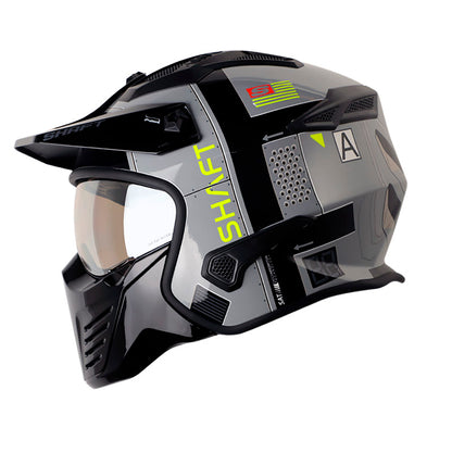 CASCO SHAFT SH-225 PILOT SATURN V GRIS AMARILLO NEON PLATA