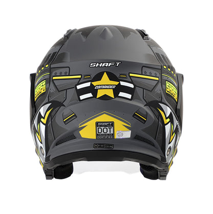 CASCO SHAFT SH-227 TRIAL COMANDER MATE GRIS AMARILLO NEON