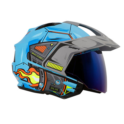 CASCO SHAFT SH-227 TRIAL DEFENDER MATE AZUL GRIS IRIDIUM