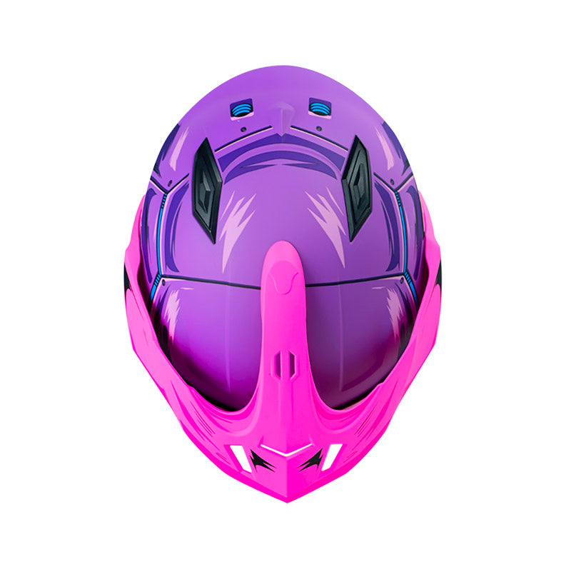 CASCO SHAFT SH-227 TRIAL DEFENDER MATE MORADO FUCSIA NEON