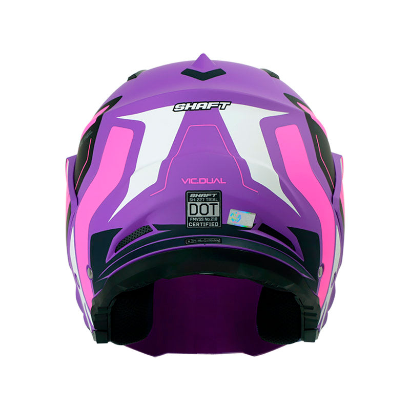 CASCO SHAFT SH-227 TRIAL VIC.DUAL MATE MORADO FUCSIA NEON