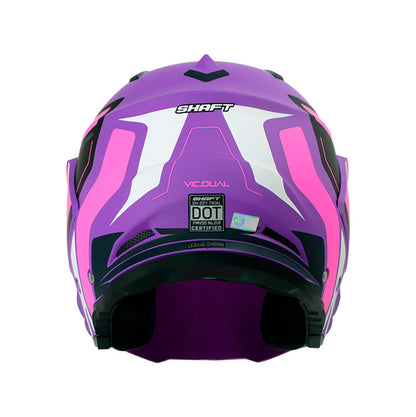 CASCO SHAFT SH-227 TRIAL VIC.DUAL MATE MORADO FUCSIA NEON