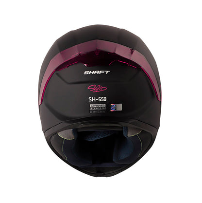 CASCO SHAFT SH-559 SOLID MATE NEGRO FUCSIA VISOR IRIDIUM