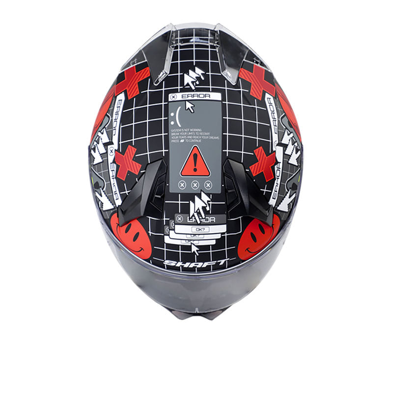 CASCO SHAFT SH-560 CLICK MATE NEGRO ROJO