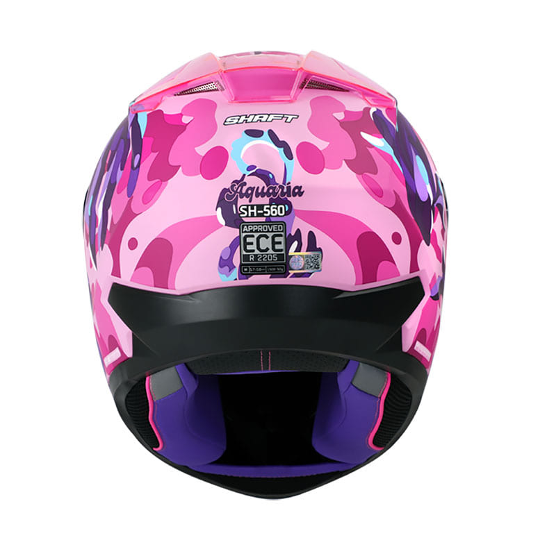 CASCO SHAFT SH-560 AQUARIA MATE FUCSIA MORADO VISOR IRIDIUM