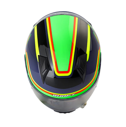 CASCO SHAFT SH-581EVO DROPP AZUL NAVY VERDE NEON
