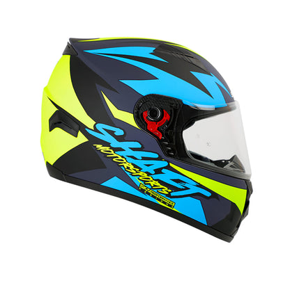 CASCO SHAFT SH-581EVO RAPTOID AZUL NAVY AMARILLO NEON