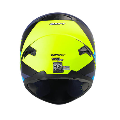 CASCO SHAFT SH-581EVO RAPTOID AZUL NAVY AMARILLO NEON