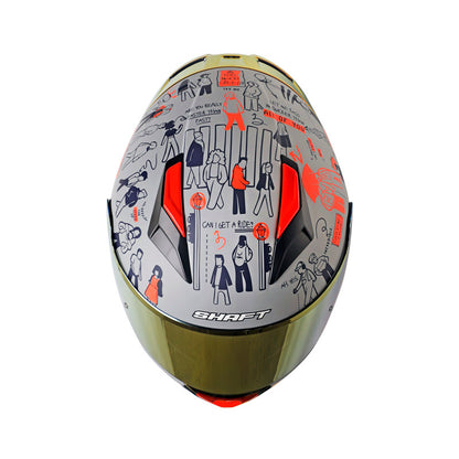 CASCO SHAFT SH-582SP EVO PEOPLE WALKING MATE GRIS ROJO