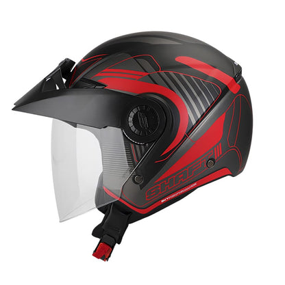 CASCO SHAFT SH-211 STRAY MATE NEGRO ROJO