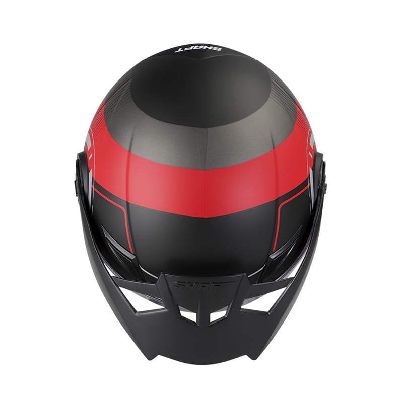 CASCO SHAFT SH-211 ZORAK MATE NEGRO ROJO
