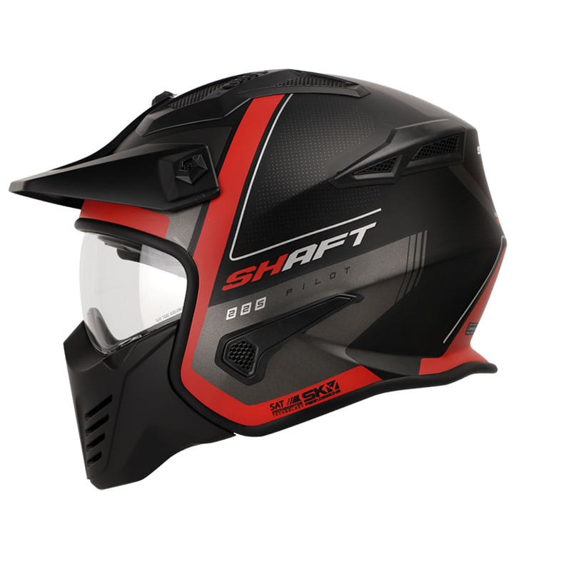 CASCO SHAFT SH-225 BOOM MATE NEGRO ROJO
