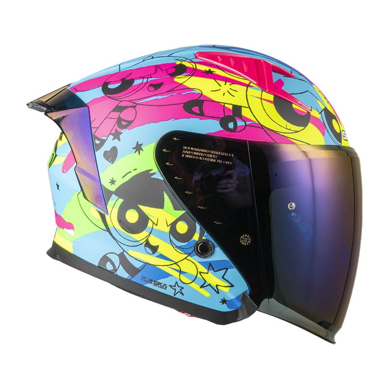 CASCO SHAFT SH-226SP POWERFULL AZUL VISOR IRIDIUM AZUL